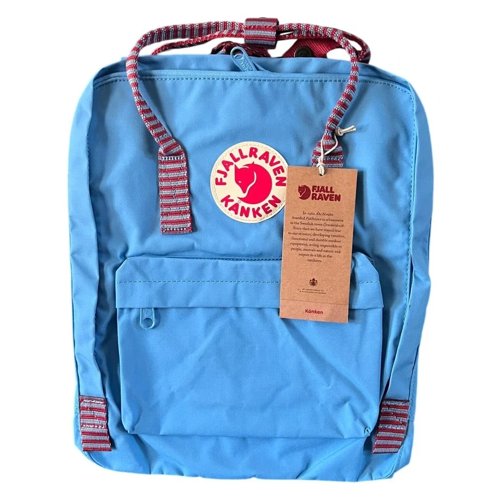 Fjallraven Kanken Backpack 16L Air Blue Striped NWT Water Resistant 23510